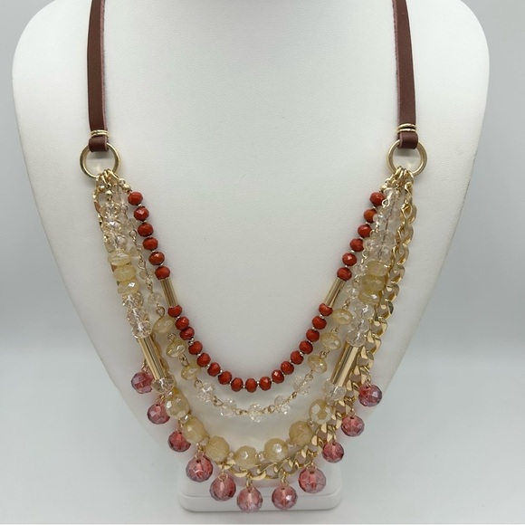 LOFT Beaded Draped Necklace - Picture 1 of 3